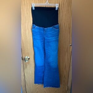 Isabel by Ingrid and Isabel Flare Leg Medium Blue Maternity Jeans Sz 4